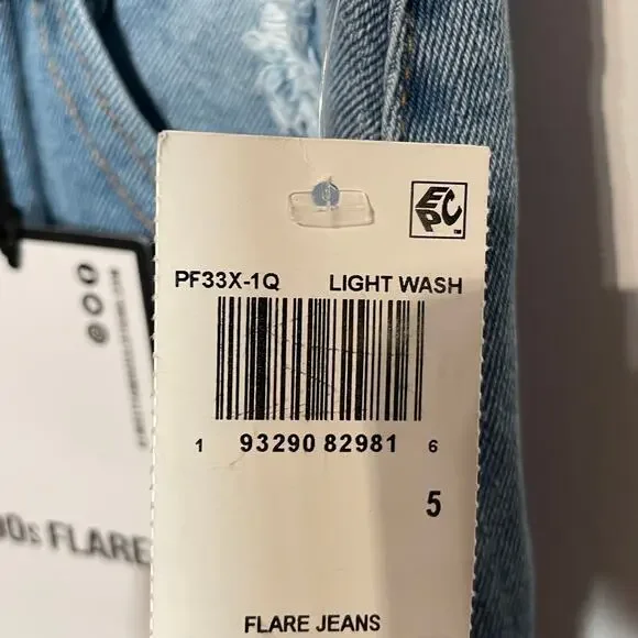 Almost Famous Destressed High Rise 90s Flare Jeans, sz 5 $44 - Picture 8 of 10